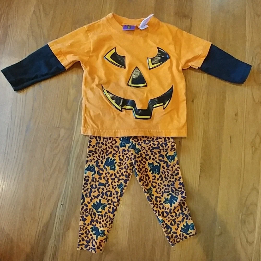 Halloween Unisex 18-month 2-piece Pumpkin Outfit